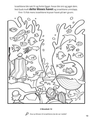 Parting the Red Sea coloring page