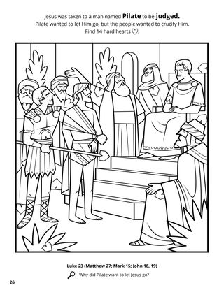 Jesuss Trial before Pilate coloring page