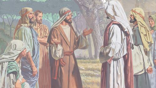 disciples talking to Jesus