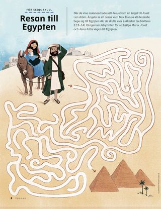 Page from the January 2023 Friend Magazine. FUNSTUFF: Journey to Egypt