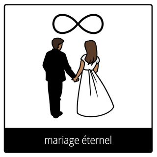 Pictogramme de l’Évangile pour « mariage éternel »