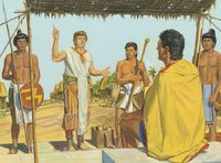 Ammon preaching to Lamoni