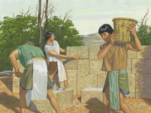 Nephites working