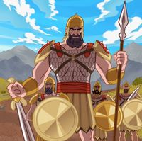 "Illustration of Goliath in his armor.      1 Samuel 17:1-11"