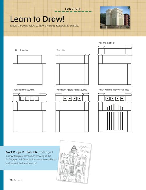 drawing instructions for temple