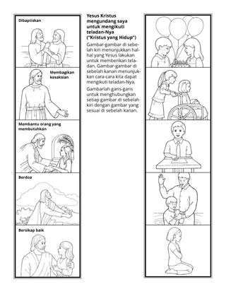 halaman kegiatan: Yesus Kristus mengundang saya untuk mengikuti teladan-Nya