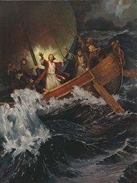Gesù placa la tempesta