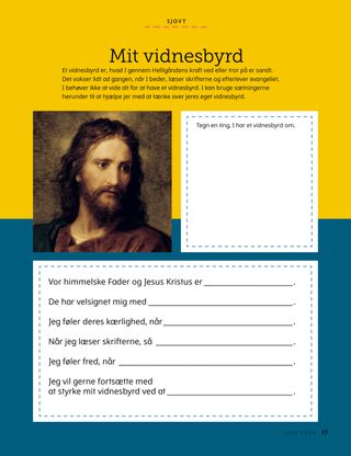 PDF til aktivitet med portræt af Jesus Kristus