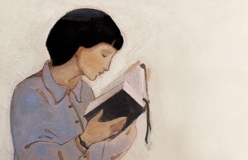 mulher a ler as escrituras