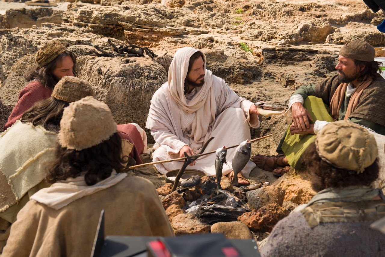 Jesus Christ shows himself to his diciples at the sea of Tiberias and implores Peter to “feed my sheep”