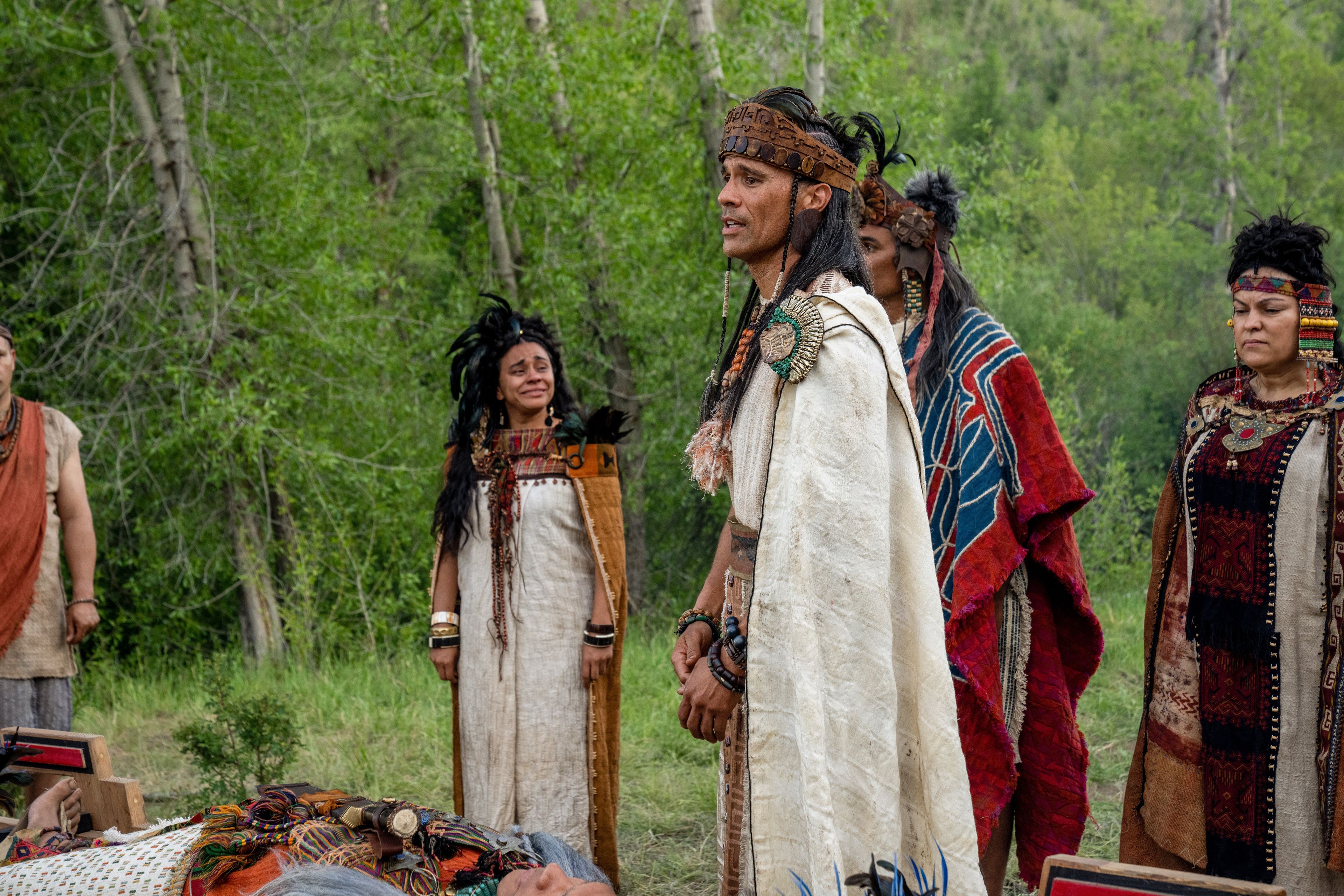 The people of Anti-Nephi-Lehi gather together to mourn the death of their king.