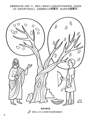 Allegory of the Olive Tree coloring page