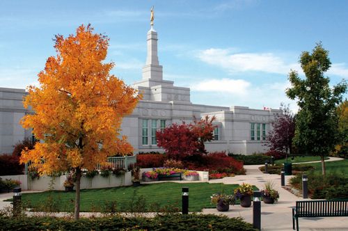 temple in the fall