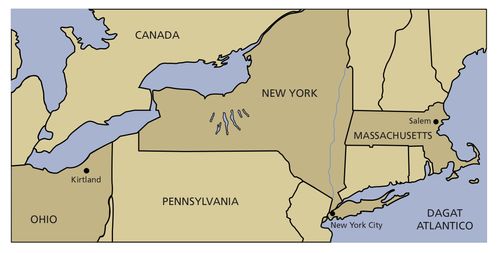 mapa ng silangang Estados Unidos