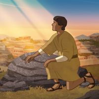 Illustration of Jeremiah called as a prophet.      Jeremiah 1:1-10
