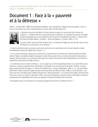 Document 1 : Face à la « pauvreté et à la détresse »