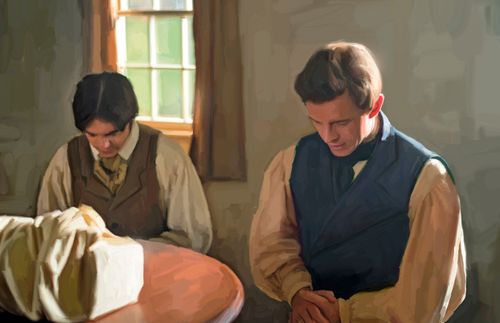 illustration of Joseph Smith praying