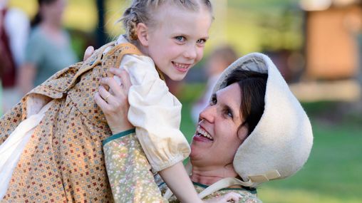 Family participants at Nauvoo Pageant Family Fair