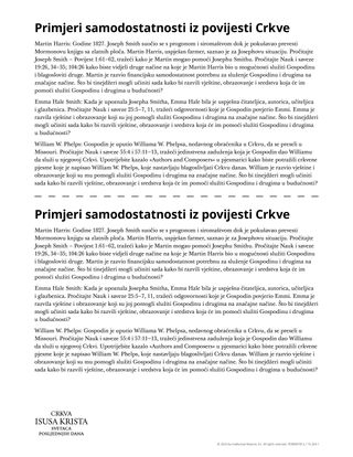 Primjeri samodostatnosti iz povijesti Crkve