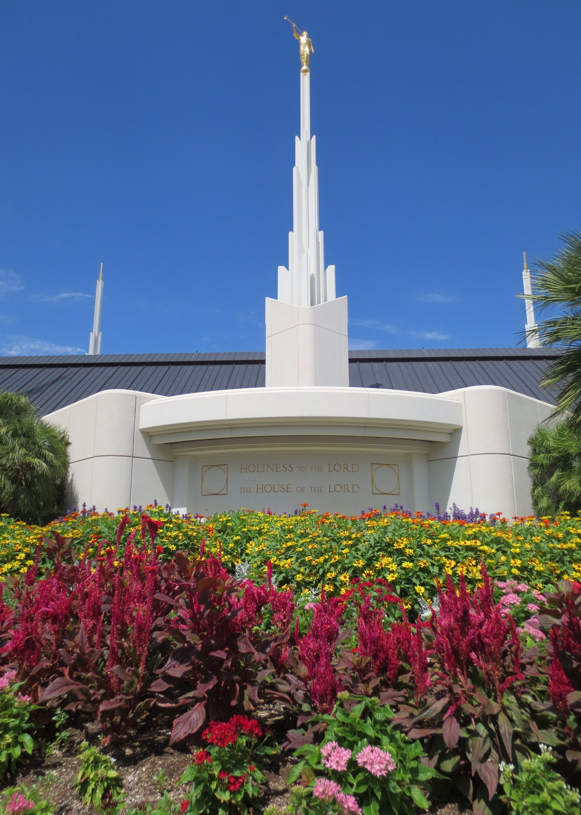 The Las Vegas Nevada Temple engraving, “Holiness to the Lord: The House of the Lord,” including the spires and scenery.
