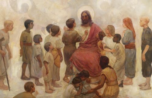 Mesih çocuklarla beraber