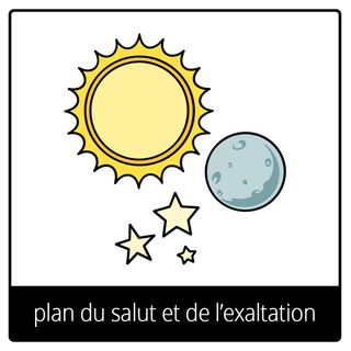 Pictogramme de l’Évangile pour « plan du salut et de l’exaltation »