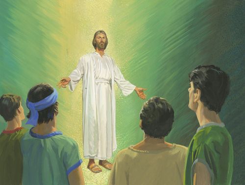 Jesus departing