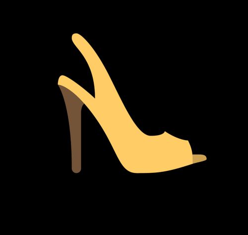 yellow high-heeled shoes