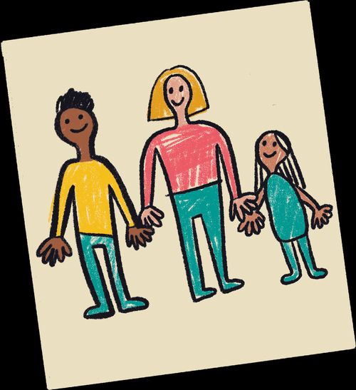 child’s drawing of a family