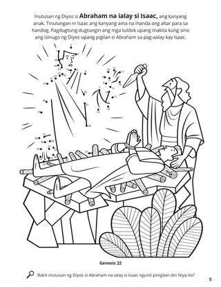 Abraham and Isaac coloring page