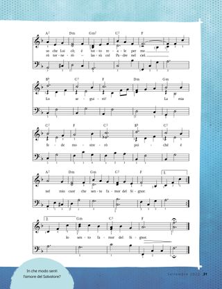 sheet music, page two