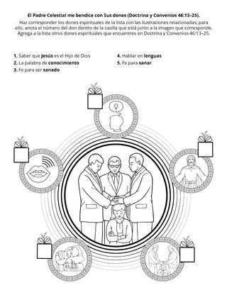 Página de actividades: Dios me ha dado dones espirituales