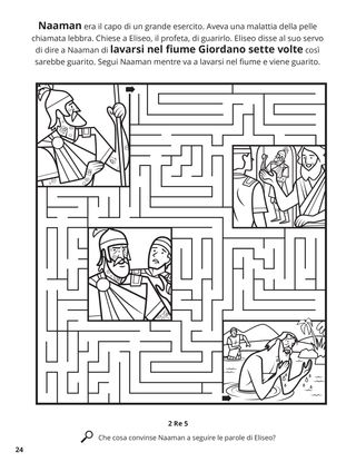 Elisha and Naaman coloring page