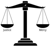 scales showing justice and mercy