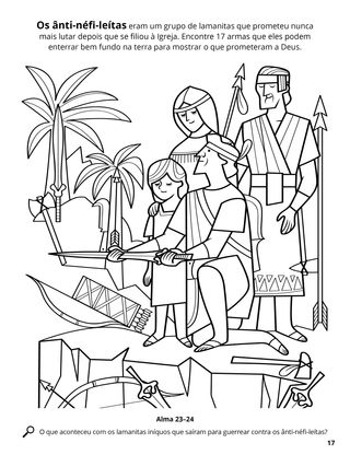 Anti-Nephi-Lehies Bury Their Weapons coloring page