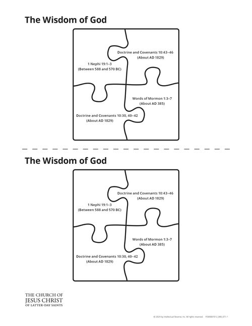 The Wisdom of God handout