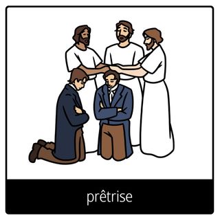 Pictogramme de l’Évangile pour « prêtrise »