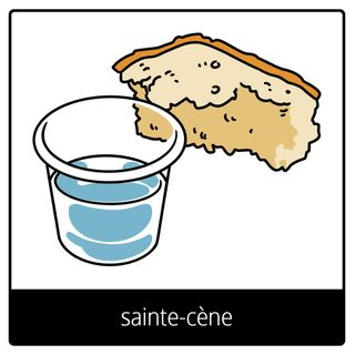 Pictogramme de l’Évangile pour « sainte-cène »