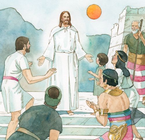 Christ appearing to Nephites