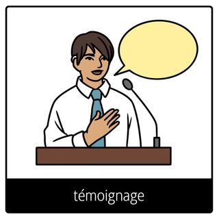 Pictogramme de l’Évangile pour « témoignage »