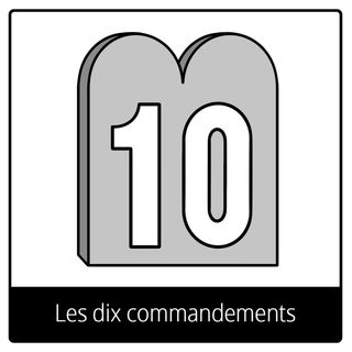 Pictogramme de l’Évangile pour « Les dix Commandements »