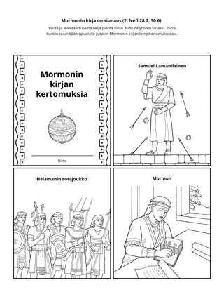 Tehtäväsivu: Mormonin kirja on siunaus