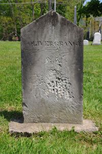 lápide de Oliver Granger, no cemitério de Kirtland, Ohio.