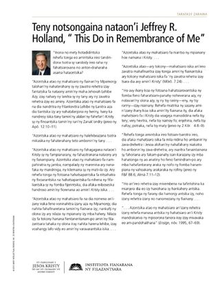 handout, Holland talk