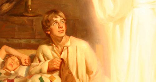 Moroni appearing to Joseph Smith