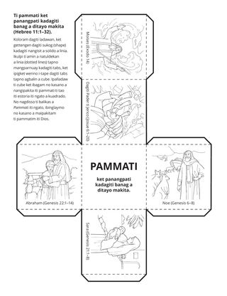 panid ti aktibidad: ti pammati isu ti panamati kadagiti banag a ditayo makita.