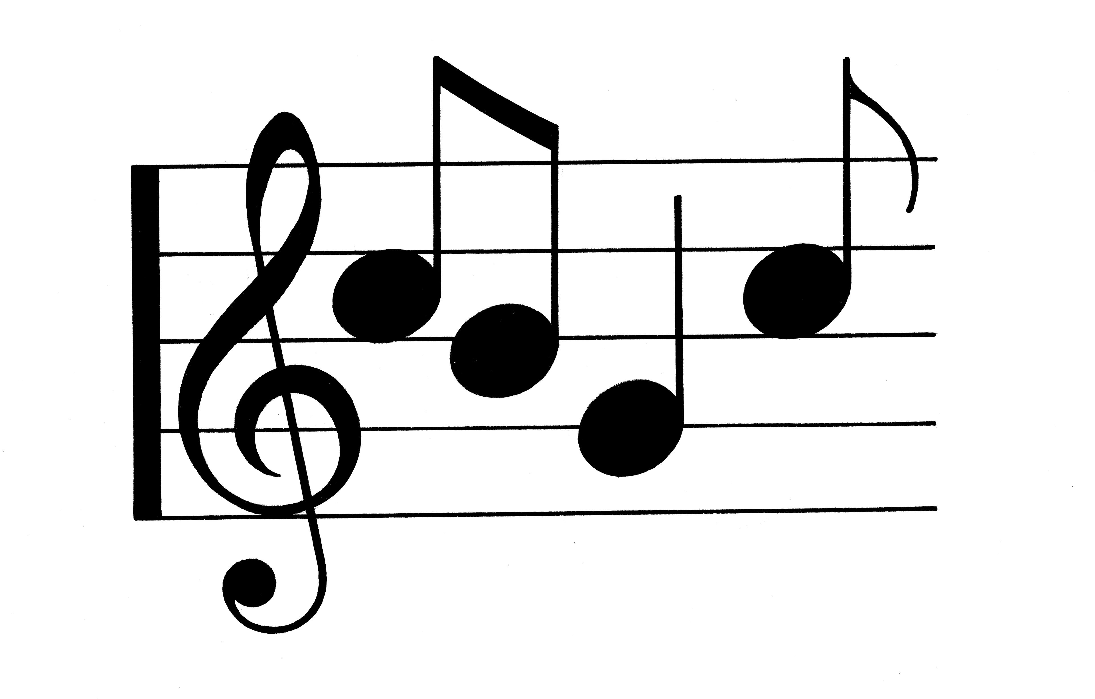 An illustration of music notes.
