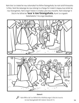 Jesus Tells Woman to Sin No More coloring page