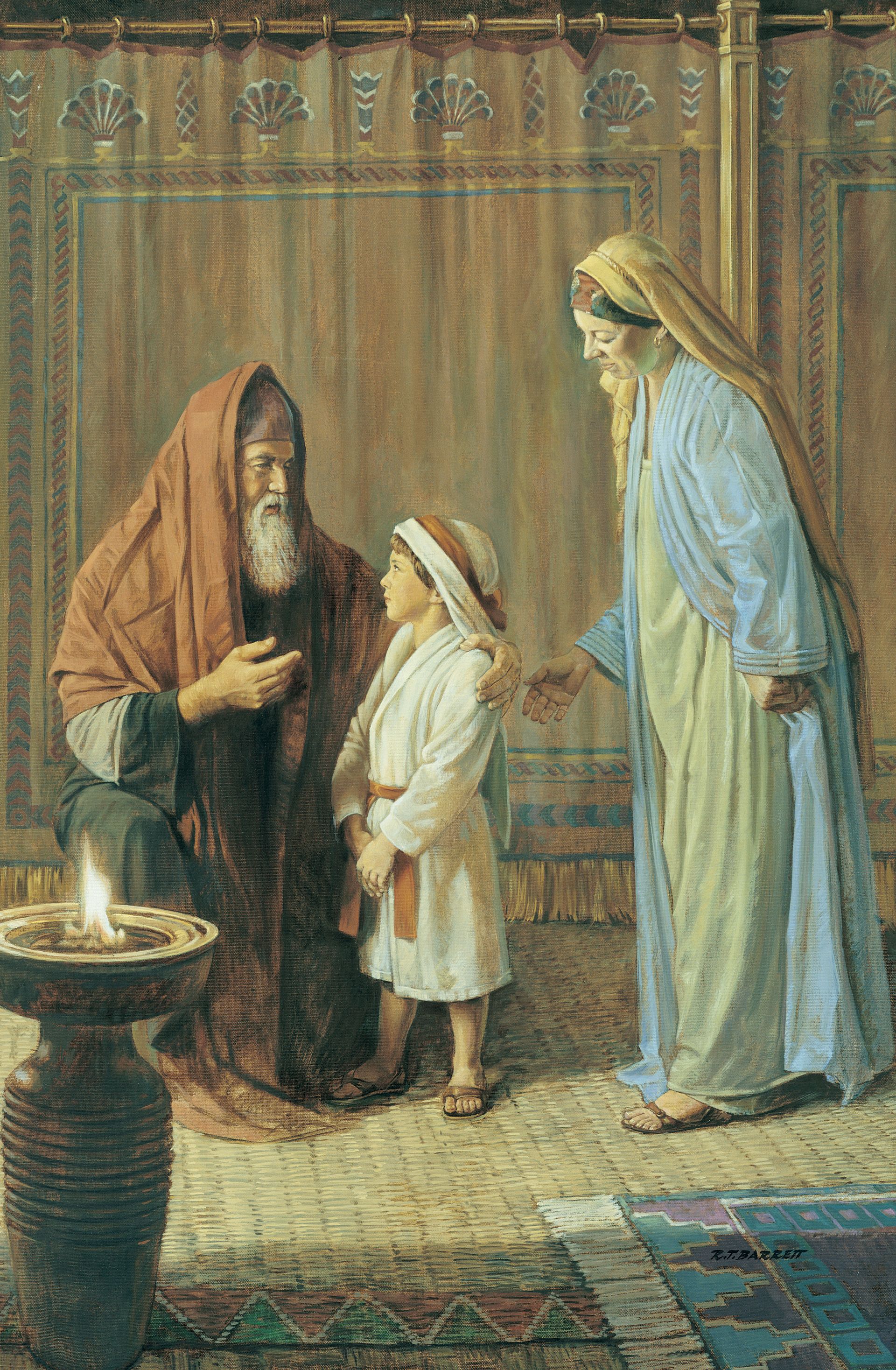 Hannah Presenting Her Son Samuel to Eli, by Robert T. Barrett