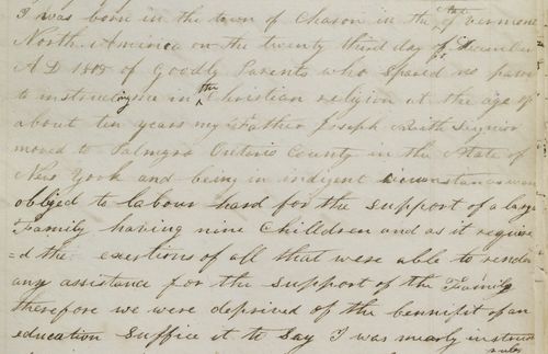 entry from Joseph Smith 1832 history written in his own hand